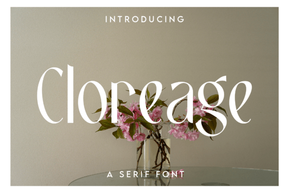 Cloreage: A Minimalist Serif Font for Modern Design