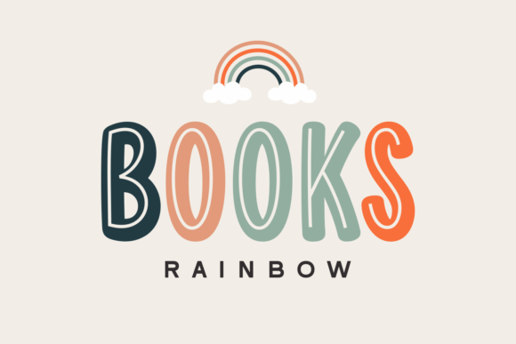 Discover the Magic of Books Rainbow Font