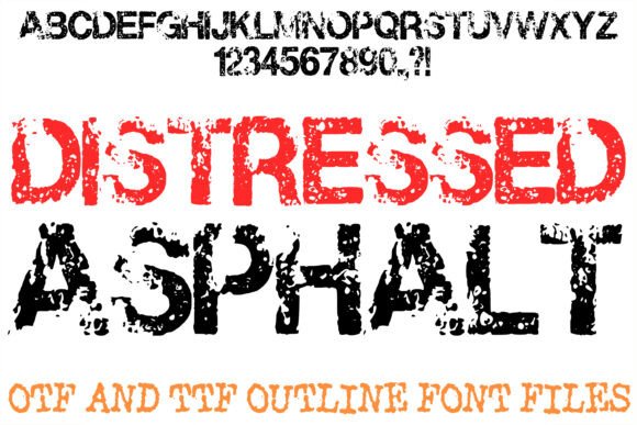 The Distressed Asphalt Font: A Rugged Industrial Design Choice